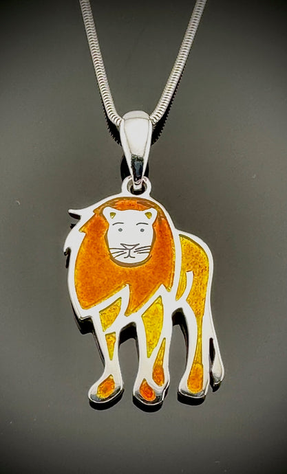 Lion Champlevé Pendant