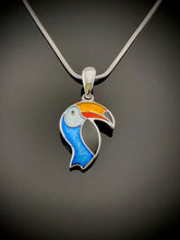 Load image into Gallery viewer, Toucan Champlevé Pendant