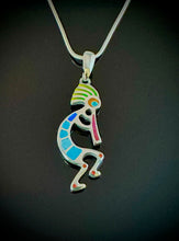 Load image into Gallery viewer, Kokopelli Champlevé Pendant