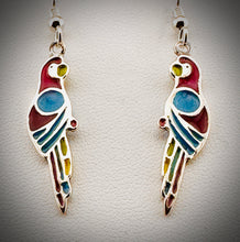 Load image into Gallery viewer, Parrot Plique a Jour Earrings