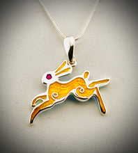 Load image into Gallery viewer, Jumping Rabbit Pendant